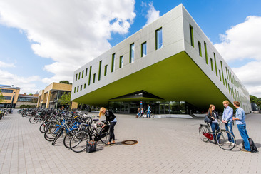 Das neue Hoersaalgebaeude auf dem Campus Westerberg der ϻƽ̨,ϻ Osnabrck.